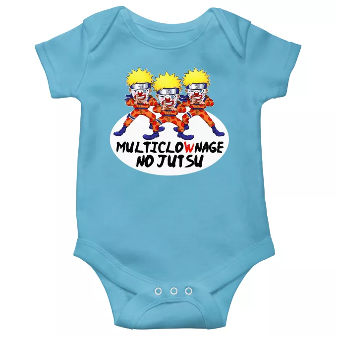Body bébé manches courtes (garçons) Parodie Naruto Multiclownage No Jutsu !! - Naruto Multiclonage