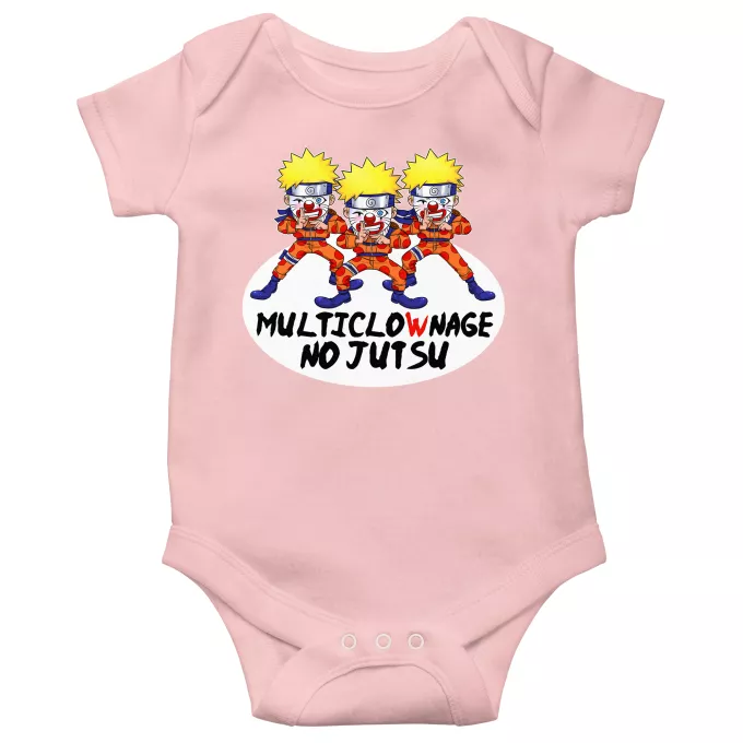 Body bébé manches courtes (Filles) Parodie Naruto Multiclownage No Jutsu !! - Naruto Multiclonage