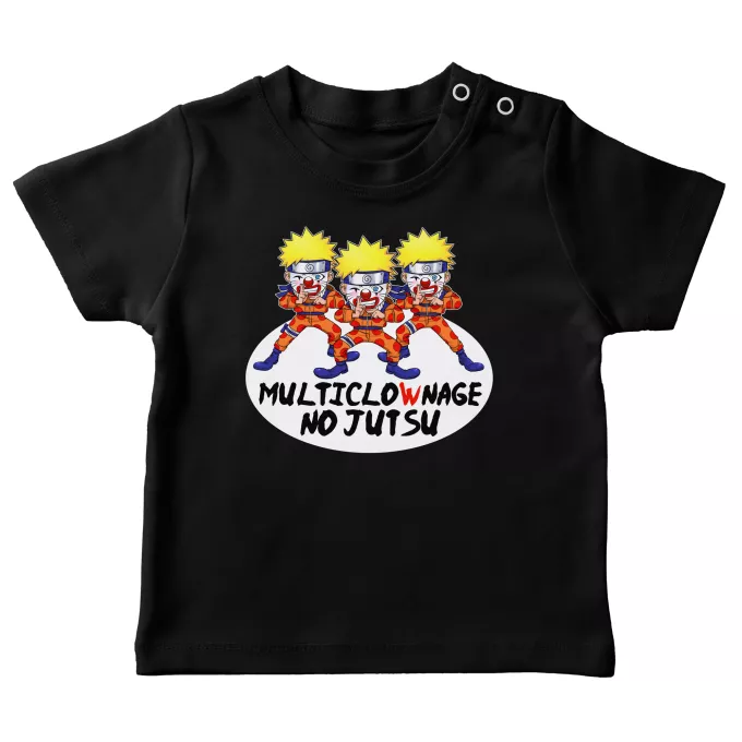 T-shirts bébé Parodie Naruto Multiclownage No Jutsu !! - Naruto Multiclonage