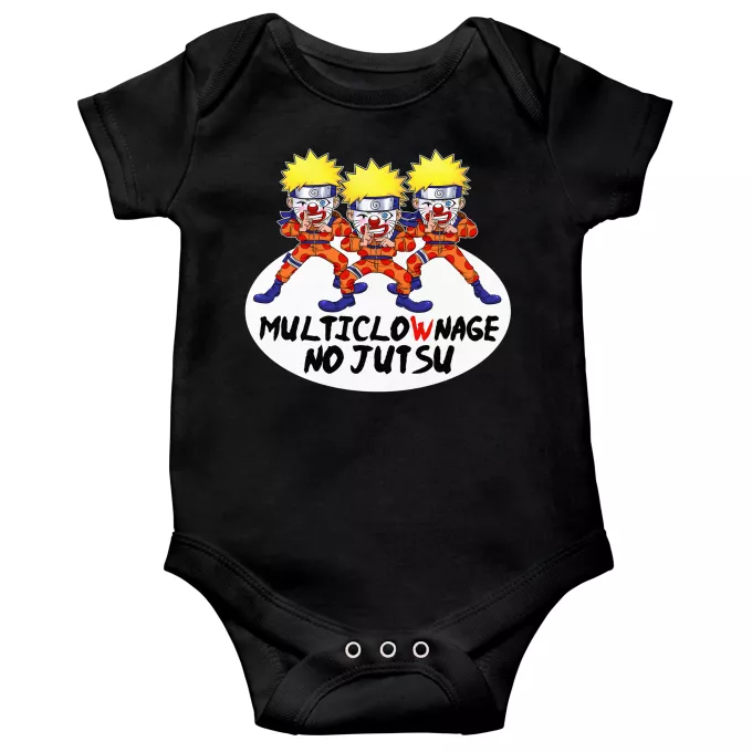 Body bébé manches courtes Parodie Naruto Multiclownage No Jutsu !! - Naruto Multiclonage