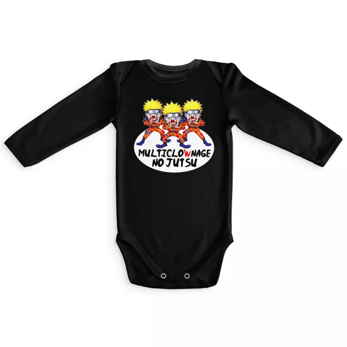 Body bébé manches longues Parodie Naruto Multiclownage No Jutsu !! - Naruto Multiclonage