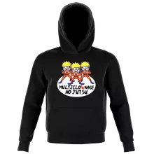 Sweat à capuche Enfant Naruto Multiclonage « Multiclownage No Jutsu !! » – Parodie Naruto