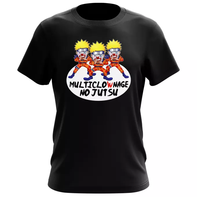 T-shirts Hommes Parodie Naruto Multiclownage No Jutsu !! - Naruto Multiclonage