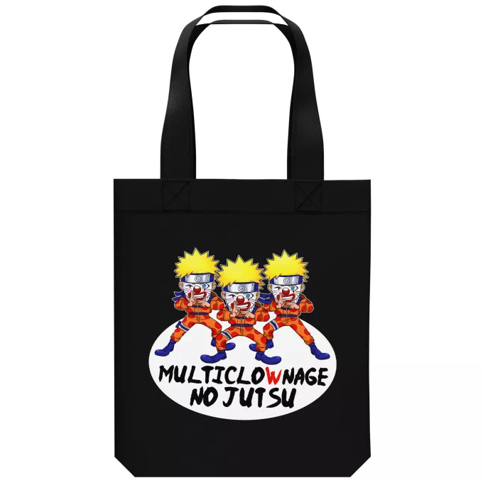 Sac Tote Bag en coton Bio Parodie Naruto Multiclownage No Jutsu !! - Naruto Multiclonage
