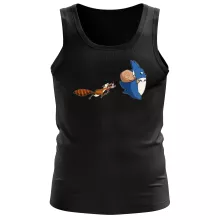 Totoro Herren Tank Top “Totoro und Scrat” – Parodie auf Ice Age