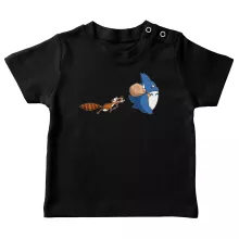 Totoro Baby T-shirt “Totoro und Scrat” – Parodie auf Ice Age