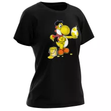 T-shirt Femme « Peinture fraîche... (Version jaune) » – Parodie Yoshi