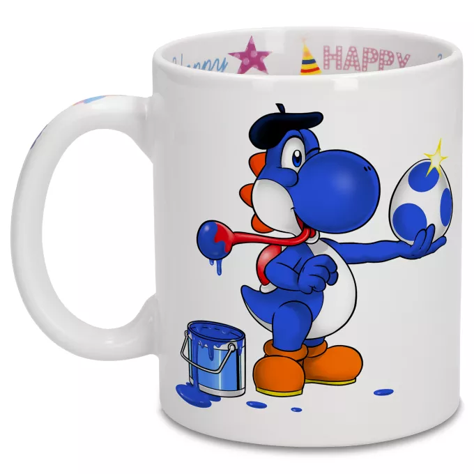 Födelsedagsmuggar Parodi Yoshi Darkblue Yoshi