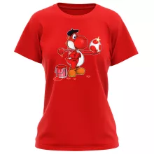 Red Yoshi T-shirt för kvinnor – Parodi Yoshi