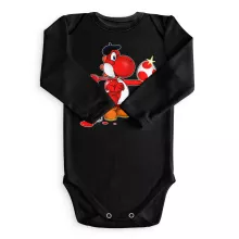 Red Yoshi Baby Body långa ärmar – Parodi Yoshi