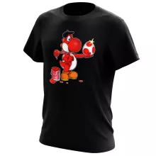T-shirt Yoshi Rouge « Peinture fraîche... (Version rouge) » – Parodie Yoshi
