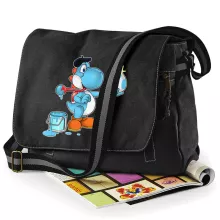 Sac à bandoulière « Peinture fraîche... (Version bleue claire) » – Parodie Yoshi