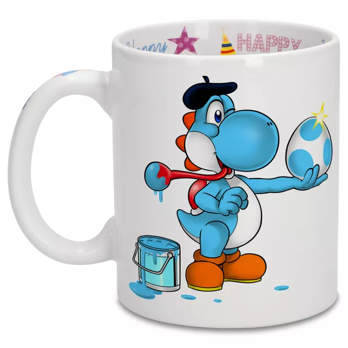 Tazze di compleanno Paoridia Yoshi Yoshi blu chiaro