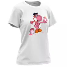 Maglietta da Donna “Yoshi rosa” – Parodia dei Yoshi