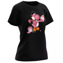 T-shirt Femme « Peinture fraîche... (Version rose) » – Parodie Yoshi