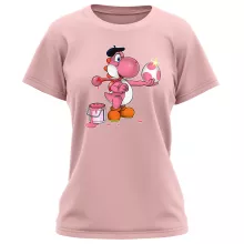 Pink Yoshi Women T-shirt – Yoshi parody