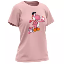 Pink Yoshi Women T-shirt – Yoshi parody