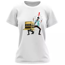 T-shirt Femme Solid Snake « Colis piégé... » – Parodie Metal Gear Solid