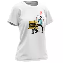 T-shirt Femme Solid Snake « Colis piégé... » – Parodie Metal Gear Solid