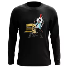 T-Shirt à manches longues Solid Snake « Colis piégé... » – Parodie Metal Gear Solid