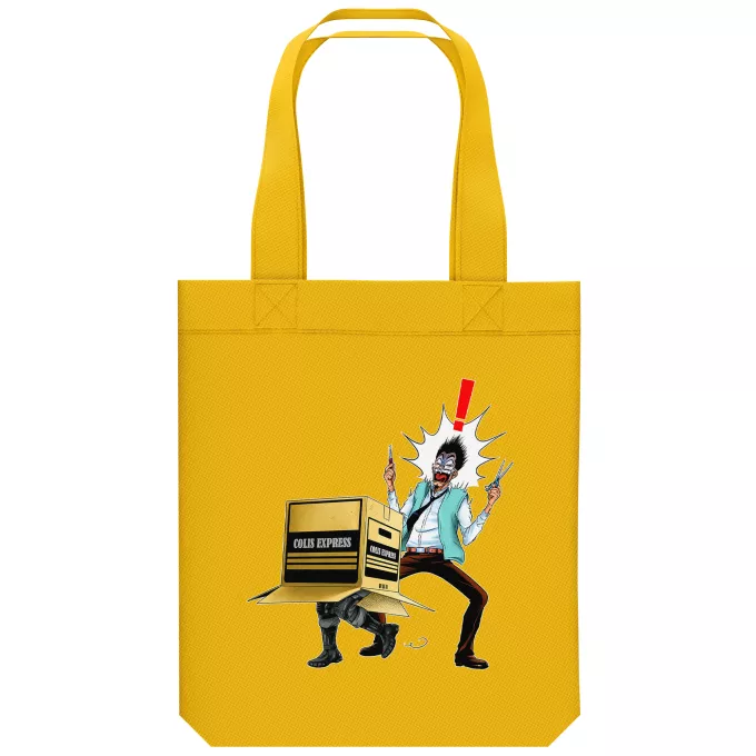 Sac Tote Bag en coton Bio Parodie Metal Gear Solid Colis piégé... :) - Solid Snake