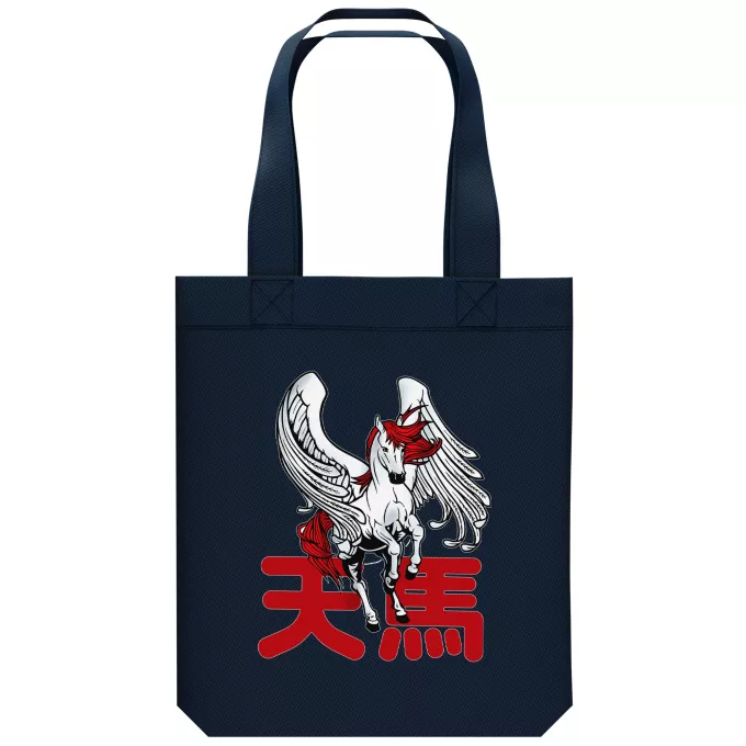 Sac Tote Bag en coton Bio Parodie Culture Manga Tenma - Pégase - Manga Style