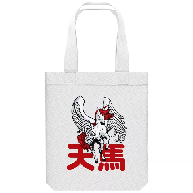 Sac Tote Bag en coton Bio Parodie Culture Manga Tenma - Pégase - Manga Style