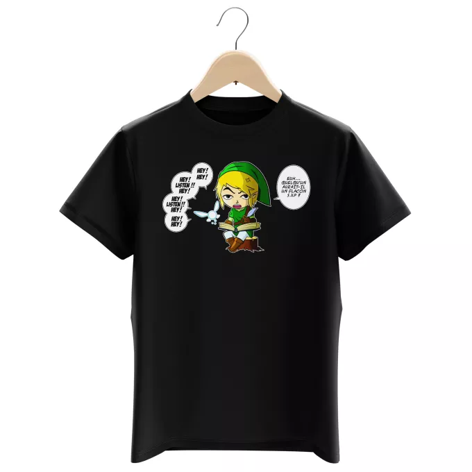 T-shirts Enfants Garçons Parodie Zelda Une fée pratique mais agaçante... - Link, la Fée Navi