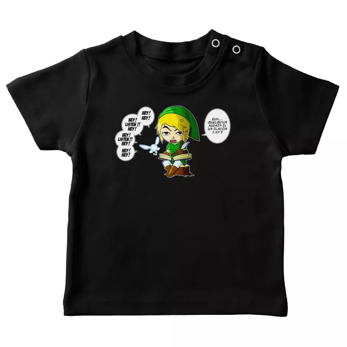 T-shirts bébé Parodie Zelda Une fée pratique mais agaçante... - Link, la Fée Navi
