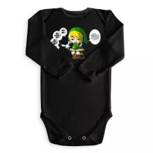Body bébé manches longues Link « Une fée pratique mais agaçante... » – Parodie Zelda