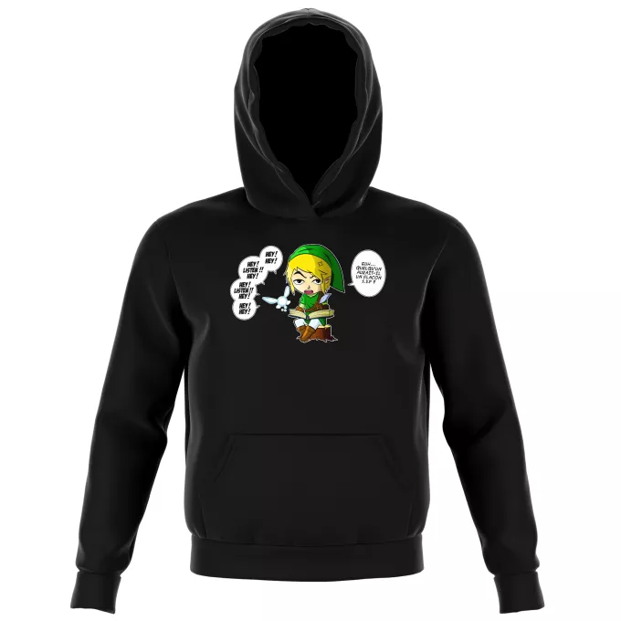 Sweat-shirts à Capuche Enfant Parodie Zelda Une fée pratique mais agaçante... - Link, la Fée Navi