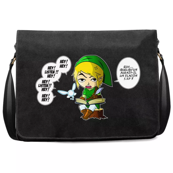 Sac à Bandoulière Premium Parodie Zelda Une fée pratique mais agaçante... - Link, la Fée Navi