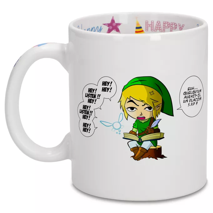 Canecas de aniversário Paródia Zelda