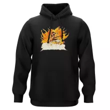 Zwart Kapshirt parodie Fairy Tail - Natsu (Hoogwaardig Kapshirt - bedrukt in Frankrijk - Ref : 573)