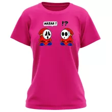 Shy Guy Women T-shirt – Super Mario parody