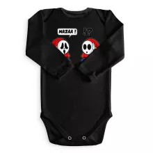 Shy Guy Long sleeve Baby Bodysuit – Super Mario parody