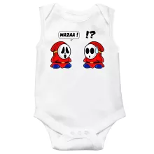 Body bébé Maskass « Wazaaaa !! » – Parodie Super Mario