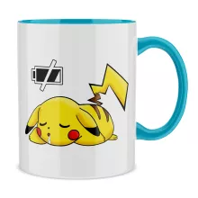 Mug Pikachu « Batterie à plat ! » – Parodie Pokémon