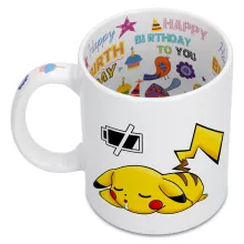 Pikachu Mug “Battery Off” – Pokémon parody