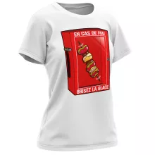 T-shirt Femme Geek « En cas de feu, brisez la glace... !! » – Parodie Funny
