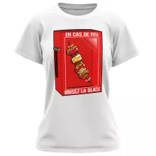 T-shirt Femme Geek « En cas de feu, brisez la glace... !! » – Parodie Funny