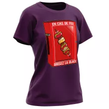 T-shirt Femme Geek « En cas de feu, brisez la glace... !! » – Parodie Funny