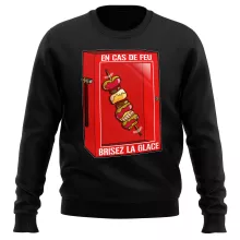 Pull Geek « En cas de feu, brisez la glace... !! » – Parodie Funny