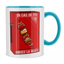 Mug Geek « En cas de feu, brisez la glace... !! » – Parodie Funny