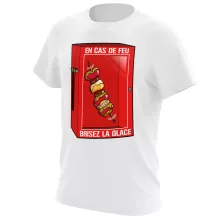 T-shirt Geek « En cas de feu, brisez la glace... !! » – Parodie Funny