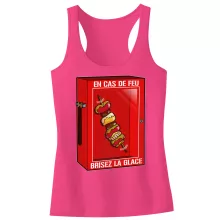 Débardeur Enfant Fille Geek « En cas de feu, brisez la glace... !! » – Parodie Funny
