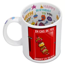 Mug Geek « En cas de feu, brisez la glace... !! » – Parodie Funny