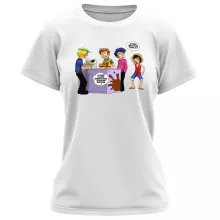 T-shirt Femme Sanji « ça se passe comme ça chez les dragueurs... » – Parodie One Piece