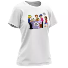 T-shirt Femme Sanji « ça se passe comme ça chez les dragueurs... » – Parodie One Piece