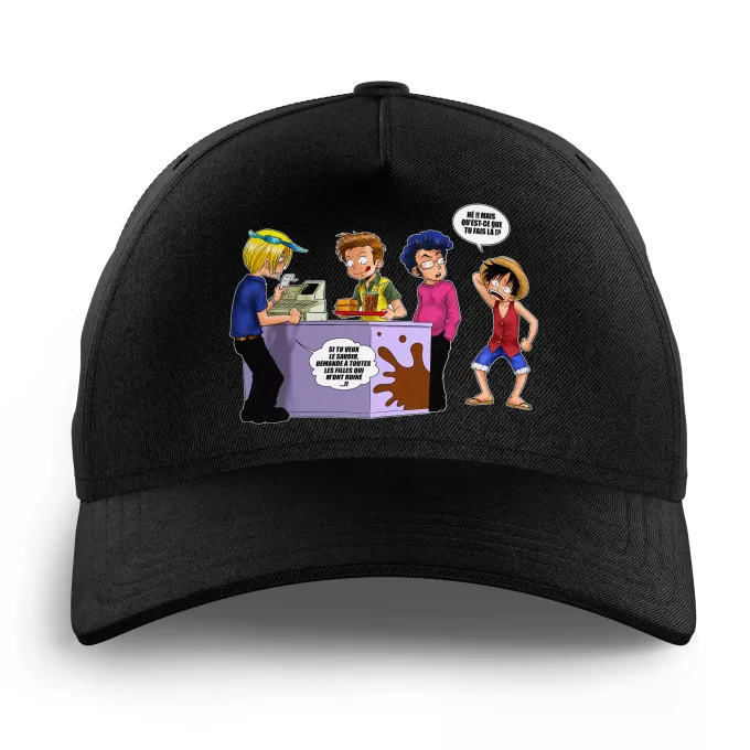 Casquettes Enfants Parodie One Piece ça se passe comme ça chez les dragueurs... :) - Sanji, Luffy